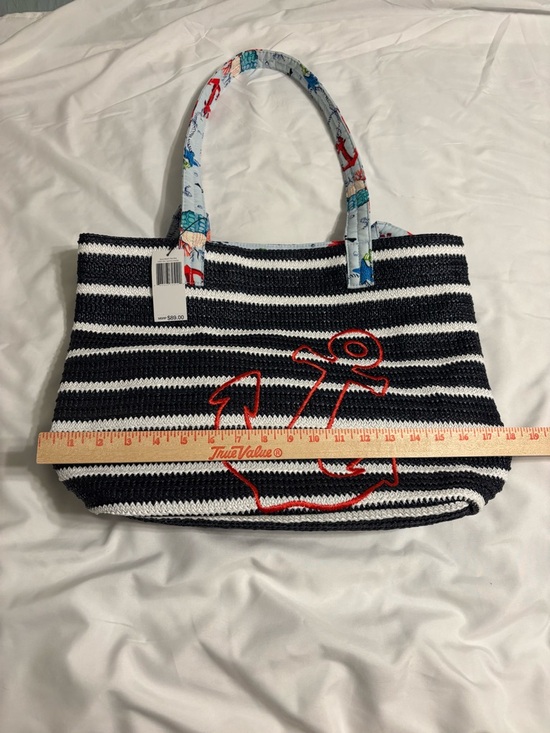 Vera Bradley Handbags - Vera Bradley Nautical Anchor Striped Tote Bag NWT Beach Coastal